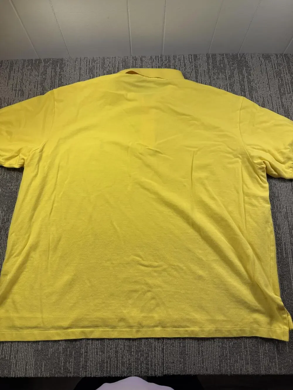 Polo Ralph Lauren Polo Shirt Mens Big 3X Yellow Pony Logo Big Tall Casual Knit